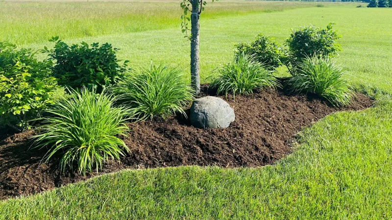 Garden Design & Mulch service by B&B Lawn & Landscape in Kansas City metro